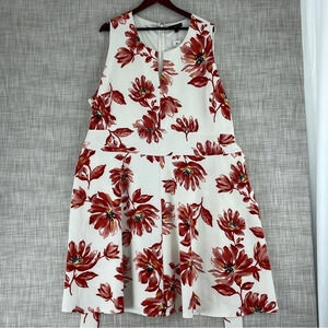 NWT Lane Bryant Womens Size 28 Floral dress *flaw* 2075